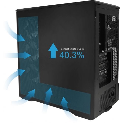 Корпус Lian Li Vector V100 Tempered Glass без БЖ (G99.V100X.01) Black купити в Україні: Київ, Львів, Хмельницький, Тернопіль, Івано-Франківськ | Перевірка сумісності, низька ціна, відгуки, характеристики від TELEMART фото