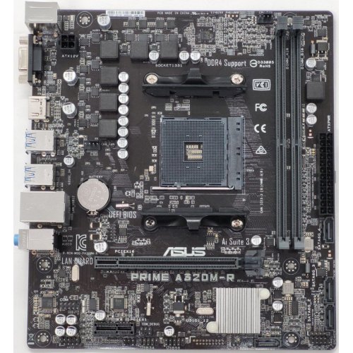 Материнская плата Asus PRIME A320M-R-SI (sAM4, AMD A320) (Восстановлено продавцом, 811457) купить в Украине: Киев, Днепр, Харьков, Одесса  | Проверка совместимости, низкая цена, отзывы, характеристики от TELEMART фото