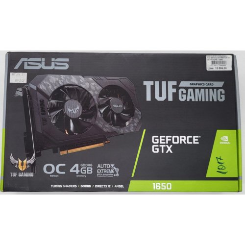 Відеокарта Asus TUF GeForce GTX 1650 Gaming OC 4096MB (TUF-GTX1650-O4GD6-P-GAMING) (Відновлено продавцем, 811480) купити в Україні: Київ, Львів, Хмельницький, Тернопіль | Перевірка сумісності, низька ціна, відгуки, характеристики від TELEMART фото