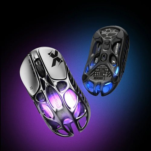 Миша GravaStar Mercury X RGB Wireless (GSX_GRY) Interstellar Silver купити в Україні: Київ, Львів, Хмельницький, Тернопіль | Низька ціна, відгуки, характеристики від TELEMART фото