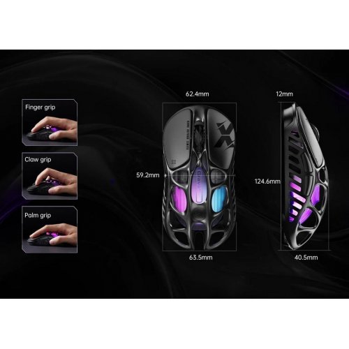 Миша GravaStar Mercury X RGB Wireless (GSX_GRY) Interstellar Silver купити в Україні: Київ, Львів, Хмельницький, Тернопіль | Низька ціна, відгуки, характеристики від TELEMART фото
