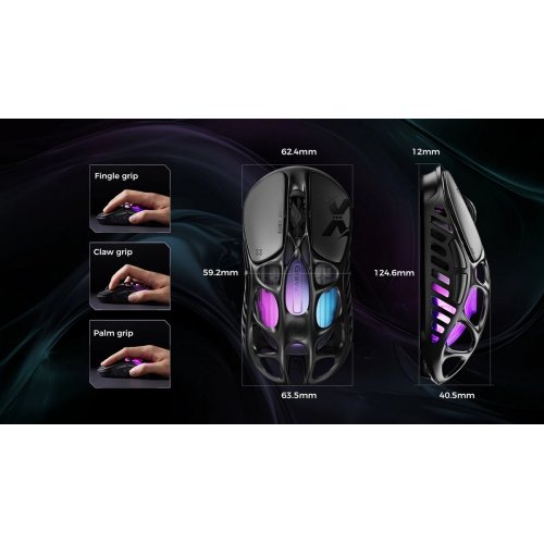 Мышка GravaStar Mercury X Pro 8K RGB Wireless (GSXPRO_GRY) Interstellar Silver купить в Украине: Киев, Днепр, Харьков, Одесса  | Низкая цена, отзывы, характеристики от TELEMART фото