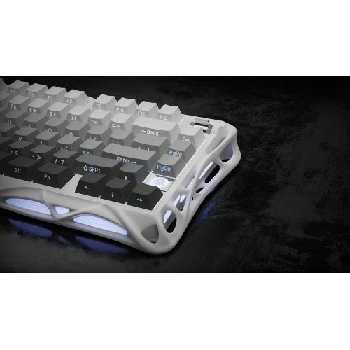 Клавіатура GravaStar Mercury K1 RGB GravaStar x Kailh Cheery Pink Linear Switches Wireless (GSK1_GWHT) White купити в Україні: Київ, Львів, Хмельницький, Тернопіль | Низька ціна, відгуки, характеристики від TELEMART фото