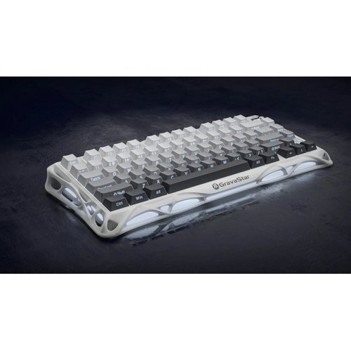 Клавіатура GravaStar Mercury K1 RGB GravaStar x Kailh Cheery Pink Linear Switches Wireless (GSK1_GWHT) White купити в Україні: Київ, Львів, Хмельницький, Тернопіль | Низька ціна, відгуки, характеристики від TELEMART фото