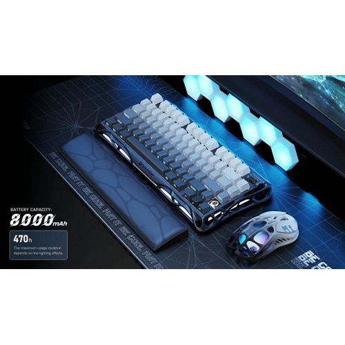 Клавіатура GravaStar Mercury K1 RGB GravaStar x Kailh Cheery Pink Linear Switches Wireless (GSK1_GBLK) Black купити в Україні: Київ, Львів, Хмельницький, Тернопіль | Низька ціна, відгуки, характеристики від TELEMART фото