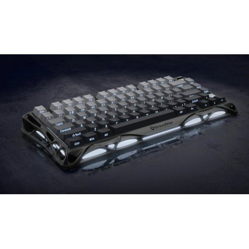 Клавіатура GravaStar Mercury K1 RGB GravaStar x Kailh Cheery Pink Linear Switches Wireless (GSK1_GBLK) Black купити в Україні: Київ, Львів, Хмельницький, Тернопіль | Низька ціна, відгуки, характеристики від TELEMART фото