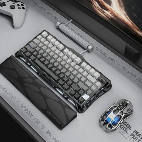 Клавіатура GravaStar Mercury K1 RGB GravaStar x Kailh Cheery Pink Linear Switches Wireless (GSK1_GBLK) Black купити в Україні: Київ, Львів, Хмельницький, Тернопіль | Низька ціна, відгуки, характеристики від TELEMART фото