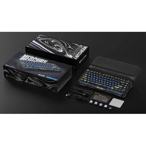 Клавіатура GravaStar Mercury K1 Lite RGB GravaStar x BSUN Grey Linear Switches Wireless (GSK1LITE_XTAL_BLK) Black купити в Україні: Київ, Львів, Хмельницький, Тернопіль | Низька ціна, відгуки, характеристики від TELEMART фото