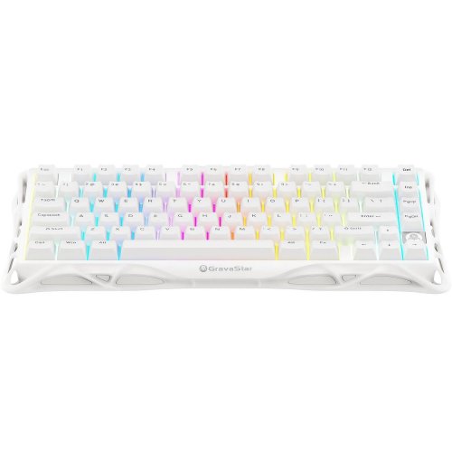 Клавіатура GravaStar Mercury K1 Lite RGB GravaStar x BSUN Grey Linear Switches Wireless (GSK1LITE_WHT) White купити в Україні: Київ, Львів, Хмельницький, Тернопіль | Низька ціна, відгуки, характеристики від TELEMART фото