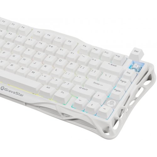 Клавіатура GravaStar Mercury K1 Lite RGB GravaStar x BSUN Grey Linear Switches Wireless (GSK1LITE_WHT) White купити в Україні: Київ, Львів, Хмельницький, Тернопіль | Низька ціна, відгуки, характеристики від TELEMART фото