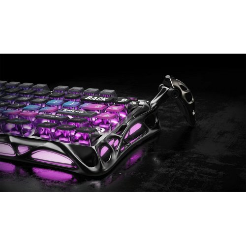 Клавіатура GravaStar Mercury K1 Pro RGB GravaStar x Kailh Speedy Mint Linear Switches Wireless (GSK1PRO_CBLK) Cyberpunk купити в Україні: Київ, Львів, Хмельницький, Тернопіль | Низька ціна, відгуки, характеристики від TELEMART фото