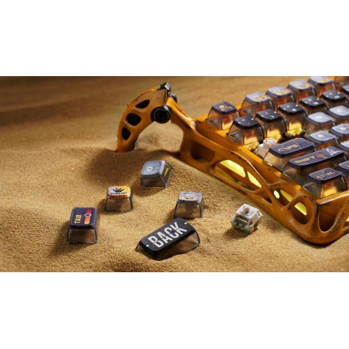 Клавіатура GravaStar Mercury K1 Pro RGB GravaStar x Kailh Speedy Mint Linear Switches Wireless (GSK1PRO_YLW) Yellow купити в Україні: Київ, Львів, Хмельницький, Тернопіль | Низька ціна, відгуки, характеристики від TELEMART фото