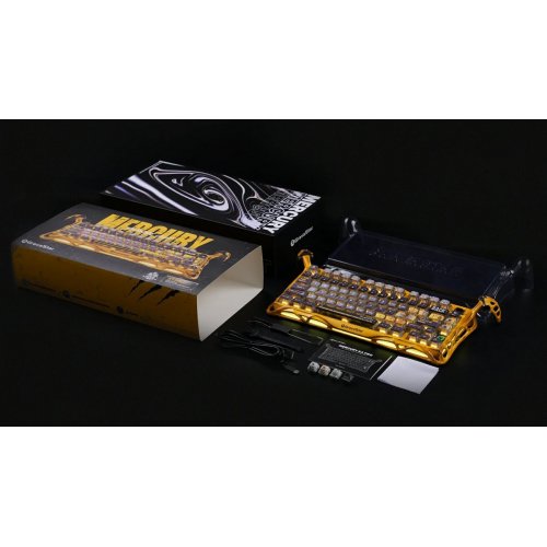 Клавіатура GravaStar Mercury K1 Pro RGB GravaStar x Kailh Speedy Mint Linear Switches Wireless (GSK1PRO_YLW) Yellow купити в Україні: Київ, Львів, Хмельницький, Тернопіль | Низька ціна, відгуки, характеристики від TELEMART фото