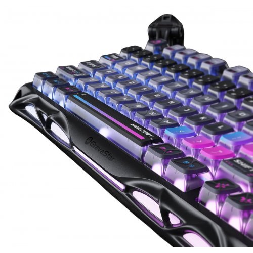 Клавиатура GravaStar Mercury K1 Pro RGB GravaStar x Kailh Speedy Mint Linear Switches Wireless (GSK1PRO_CMBLK) Black купить в Украине: Киев, Днепр, Харьков, Одесса  | Низкая цена, отзывы, характеристики от TELEMART фото