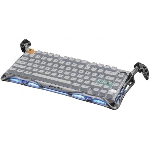 Клавіатура GravaStar Mercury K1 Pro RGB GravaStar x Kailh Speedy Mint Linear Switches Wireless (GSK1PRO_GRY) Grey купити в Україні: Київ, Львів, Хмельницький, Тернопіль | Низька ціна, відгуки, характеристики від TELEMART фото
