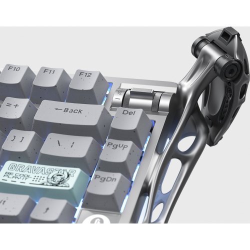 Клавіатура GravaStar Mercury K1 Pro RGB GravaStar x Kailh Speedy Mint Linear Switches Wireless (GSK1PRO_GRY) Grey купити в Україні: Київ, Львів, Хмельницький, Тернопіль | Низька ціна, відгуки, характеристики від TELEMART фото