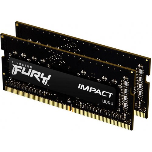 Уцінка озп Kingston SODIMM DDR4 32GB (2x16GB) 3200Mhz FURY Impact Black (KF432S20IBK2/32) (Розкрита упаковка, 811674) купити в Україні: Київ, Львів, Хмельницький, Тернопіль | Перевірка сумісності, низька ціна, відгуки, характеристики від TELEMART фото
