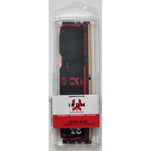 Озу GoodRAM DDR4 8GB 3200Mhz IRDM X Black (IR-X3200D464L16SA/8G) (Восстановлено продавцом, 811712) купить в Украине: Киев, Днепр, Харьков, Одесса  | Проверка совместимости, низкая цена, отзывы, характеристики от TELEMART фото