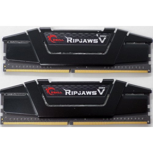 Озу G.Skill DDR4 16GB (2x8GB) 3200Mhz Ripjaws V (F4-3200C16D-16GVKB) (Восстановлено продавцом, 811720) купить в Украине: Киев, Днепр, Харьков, Одесса  | Проверка совместимости, низкая цена, отзывы, характеристики от TELEMART фото