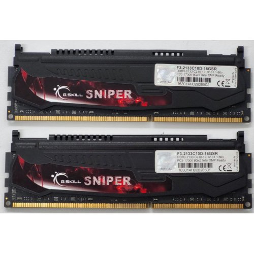 Озп G.Skill DDR3 16GB (2x8GB) 2133MHz (F3-2133C10D-16GSR) (Відновлено продавцем, 811722) купити в Україні: Київ, Львів, Хмельницький, Тернопіль | Перевірка сумісності, низька ціна, відгуки, характеристики від TELEMART фото