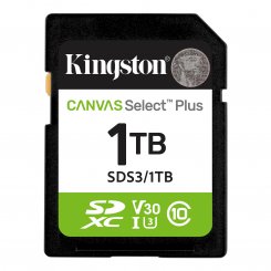 Карта памяти Kingston SDXC Canvas Select Plus G3 1TB Class 10 UHS-I U3 V30 (SDS3/1TB)