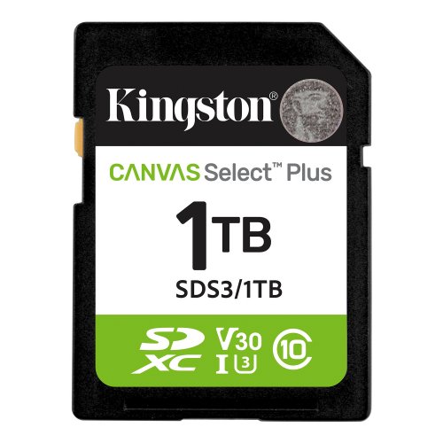 Карта памяти Kingston SDXC Canvas Select Plus G3 1TB Class 10 UHS-I U3 V30 (SDS3/1TB) купить в Украине: Киев, Днепр, Харьков, Одесса  | Низкая цена, отзывы, характеристики от TELEMART фото
