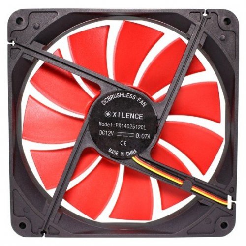 Кулер для корпуса Xilence Performance C XPF140.R (XF050) Black/Red (Состояние нового, 811885) купить в Украине: Киев, Днепр, Харьков, Одесса  | Проверка совместимости, низкая цена, отзывы, характеристики от TELEMART фото