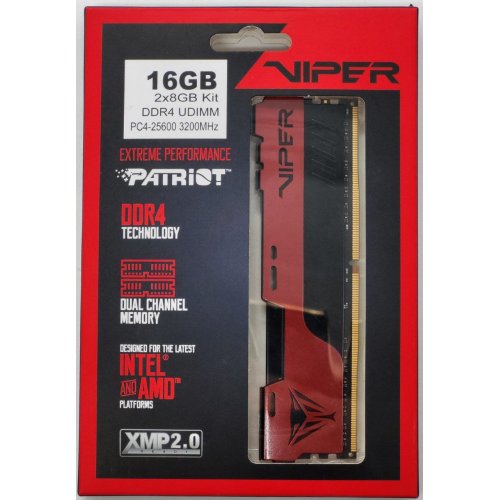 Озп Patriot DDR4 16GB (2x8GB) 3200Mhz Viper Elite II (PVE2416G320C8K) (Відновлено продавцем, 811909) купити в Україні: Київ, Львів, Хмельницький, Тернопіль | Перевірка сумісності, низька ціна, відгуки, характеристики від TELEMART фото