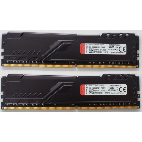Озу HyperX DDR4 16GB (2x8GB) 2666Mhz Fury Black (HX426C16FB3K2/16) (Восстановлено продавцом, 811913) купить в Украине: Киев, Днепр, Харьков, Одесса  | Проверка совместимости, низкая цена, отзывы, характеристики от TELEMART фото
