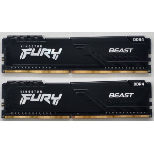 Озп Kingston DDR4 16GB (2x8GB) 3200Mhz FURY Beast Black (KF432C16BBK2/16) (Відновлено продавцем, 811915) купити в Україні: Київ, Львів, Хмельницький, Тернопіль | Перевірка сумісності, низька ціна, відгуки, характеристики від TELEMART фото