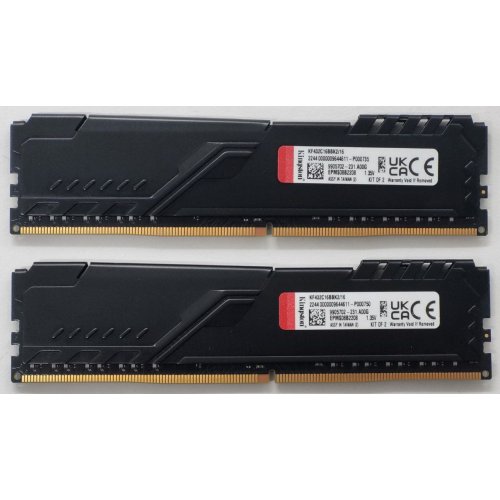 Озп Kingston DDR4 16GB (2x8GB) 3200Mhz FURY Beast Black (KF432C16BBK2/16) (Відновлено продавцем, 811915) купити в Україні: Київ, Львів, Хмельницький, Тернопіль | Перевірка сумісності, низька ціна, відгуки, характеристики від TELEMART фото