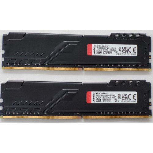 Озп Kingston DDR4 16GB (2x8GB) 3200Mhz FURY Beast Black (KF432C16BBK2/16) (Відновлено продавцем, 811917) купити в Україні: Київ, Львів, Хмельницький, Тернопіль | Перевірка сумісності, низька ціна, відгуки, характеристики від TELEMART фото