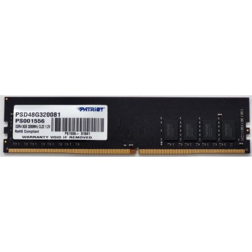 Озу Patriot DDR4 8GB 3200Mhz Signature Line (PSD48G320081) (Восстановлено продавцом, 811919) купить в Украине: Киев, Днепр, Харьков, Одесса  | Проверка совместимости, низкая цена, отзывы, характеристики от TELEMART фото