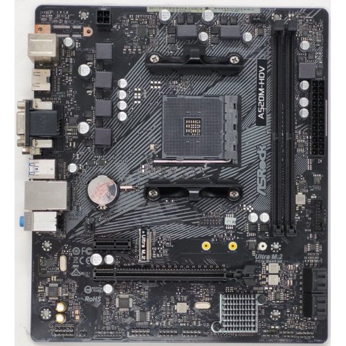 Материнская плата AsRock A520M-HVS (sAM4, AMD A520) (Восстановлено продавцом, 811926) купить в Украине: Киев, Днепр, Харьков, Одесса  | Проверка совместимости, низкая цена, отзывы, характеристики от TELEMART фото