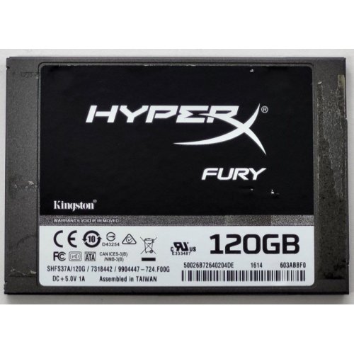 Ssd-диск Kingston HyperX Fury 120GB 2.5" (SHFS37A/120G) (Восстановлено продавцом, 811929) купить в Украине: Киев, Днепр, Харьков, Одесса  | Проверка совместимости, низкая цена, отзывы, характеристики от TELEMART фото