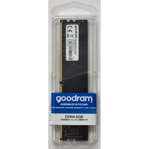 Озу GoodRAM DDR4 8GB 2666Mhz (GR2666D464L19S/8G) (Восстановлено продавцом, 811930) купить в Украине: Киев, Днепр, Харьков, Одесса  | Проверка совместимости, низкая цена, отзывы, характеристики от TELEMART фото