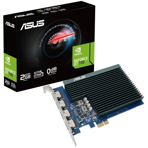 Відеокарта Asus GeForce GT 730 Silent loe 2048MB (GT730-4H-SL-2GD5) (Відновлено продавцем, 812171) купити в Україні: Київ, Львів, Хмельницький, Тернопіль | Перевірка сумісності, низька ціна, відгуки, характеристики від TELEMART фото