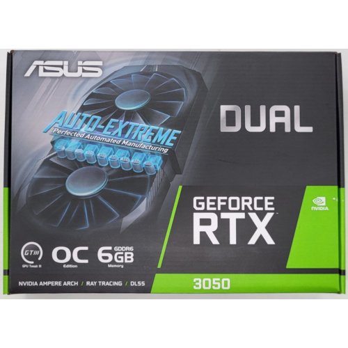 Відеокарта Asus Dual GeForce RTX 3050 OC 6144MB (DUAL-RTX3050-O6G) (Відновлено продавцем, 812176) купити в Україні: Київ, Львів, Хмельницький, Тернопіль | Перевірка сумісності, низька ціна, відгуки, характеристики від TELEMART фото