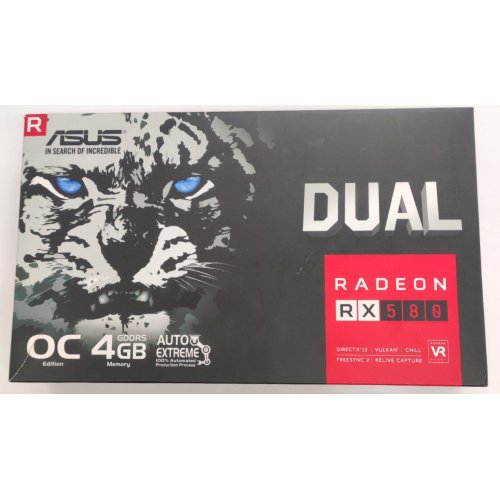 Відеокарта Asus Radeon RX 580 Dual OC 4096MB (DUAL-RX580-O4G) (Відновлено продавцем, 812386) купити в Україні: Київ, Львів, Хмельницький, Тернопіль | Перевірка сумісності, низька ціна, відгуки, характеристики від TELEMART фото