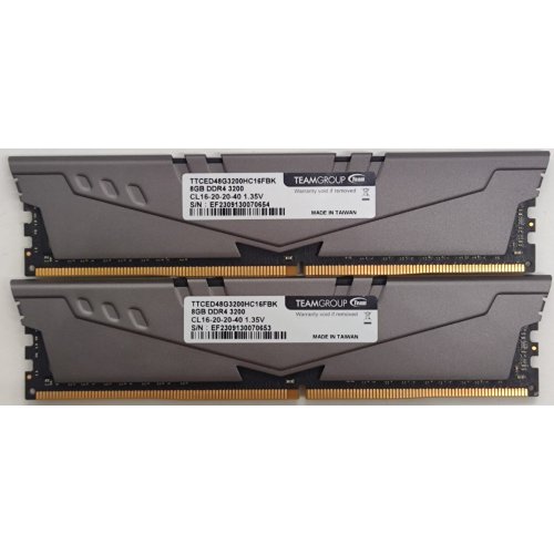 Озу Team DDR4 16GB (2x8GB) 3200Mhz T-Create Expert (TTCED416G3200HC16FDC01) (Восстановлено продавцом, 812418) купить в Украине: Киев, Днепр, Харьков, Одесса  | Проверка совместимости, низкая цена, отзывы, характеристики от TELEMART фото