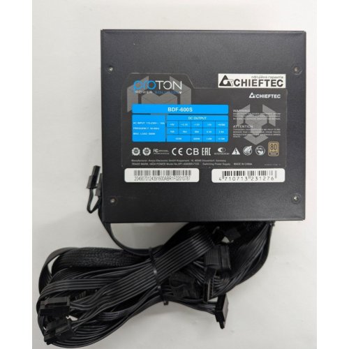 Блок питания CHIEFTEC Proton 650W (BDF-650C) (Восстановлено продавцом, 812434) купить в Украине: Киев, Днепр, Харьков, Одесса  | Проверка совместимости, низкая цена, отзывы, характеристики от TELEMART фото