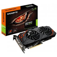 Видеокарта Gigabyte GeForce GTX 1070 WindForce OC 8192MB (GV-N1070WF2OC-8GD 2.0) (Восстановлено продавцом, 812644)