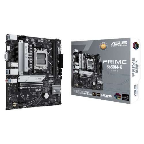 Уценка материнская плата Asus PRIME B650M-K (sAM5, AMD B650) (Следы использования, 812815) купить в Украине: Киев, Днепр, Харьков, Одесса  | Проверка совместимости, низкая цена, отзывы, характеристики от TELEMART фото
