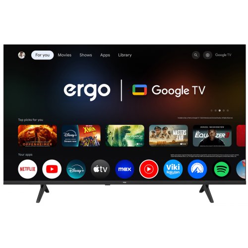 Телевізор ERGO 55" 55JUQ7500 Black купити в Україні: Київ, Львів, Хмельницький, Тернопіль | Низька ціна, відгуки, характеристики від TELEMART фото
