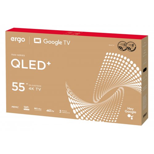 Телевізор ERGO 55" 55JUQ7500 Black купити в Україні: Київ, Львів, Хмельницький, Тернопіль | Низька ціна, відгуки, характеристики від TELEMART фото