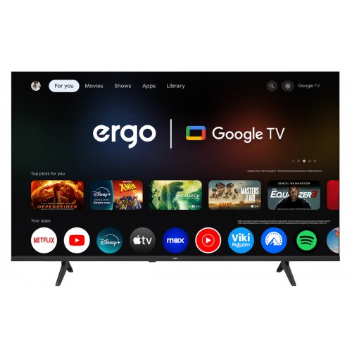Телевизор ERGO 60" 60JUQ7500 Black купить в Украине: Киев, Днепр, Харьков, Одесса  | Низкая цена, отзывы, характеристики от TELEMART фото
