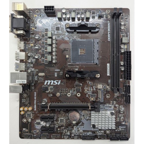 Материнская плата MSI B450M PRO-M2 MAX (sAM4, AMD B450) (Восстановлено продавцом, 812837) купить в Украине: Киев, Днепр, Харьков, Одесса  | Проверка совместимости, низкая цена, отзывы, характеристики от TELEMART фото