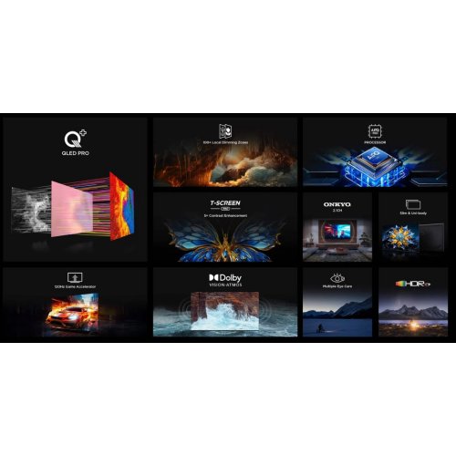 Телевизор TCL 55" 55C69BPRO Black купить в Украине: Киев, Днепр, Харьков, Одесса  | Низкая цена, отзывы, характеристики от TELEMART фото