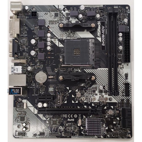 Материнська плата AsRock B450M-HDV R4.0 (sAM4, AMD B450) (Відновлено продавцем, 812869) купити в Україні: Київ, Львів, Хмельницький, Тернопіль | Перевірка сумісності, низька ціна, відгуки, характеристики від TELEMART фото