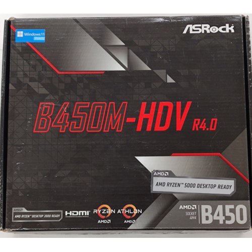 Материнська плата AsRock B450M-HDV R4.0 (sAM4, AMD B450) (Відновлено продавцем, 812869) купити в Україні: Київ, Львів, Хмельницький, Тернопіль | Перевірка сумісності, низька ціна, відгуки, характеристики від TELEMART фото